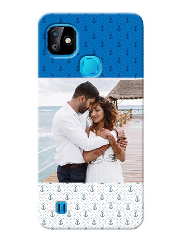Custom Infinix Smart HD 2021 Mobile Phone Covers: Blue Anchors Design