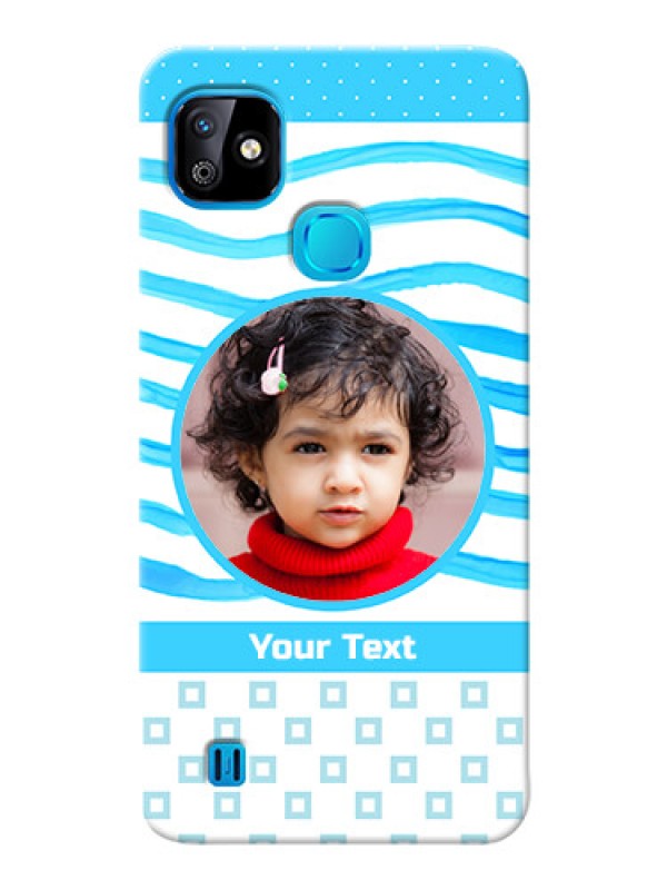 Custom Infinix Smart HD 2021 phone back covers: Simple Blue Case Design