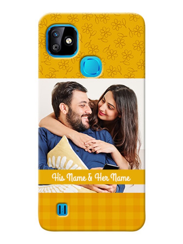 Custom Infinix Smart HD 2021 mobile phone covers: Yellow Floral Design