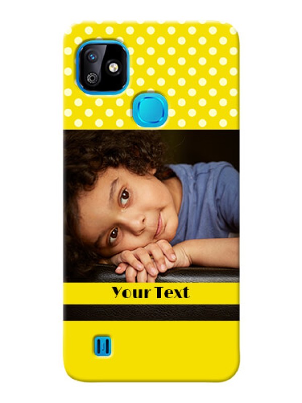 Custom Infinix Smart HD 2021 Custom Mobile Covers: Bright Yellow Case Design
