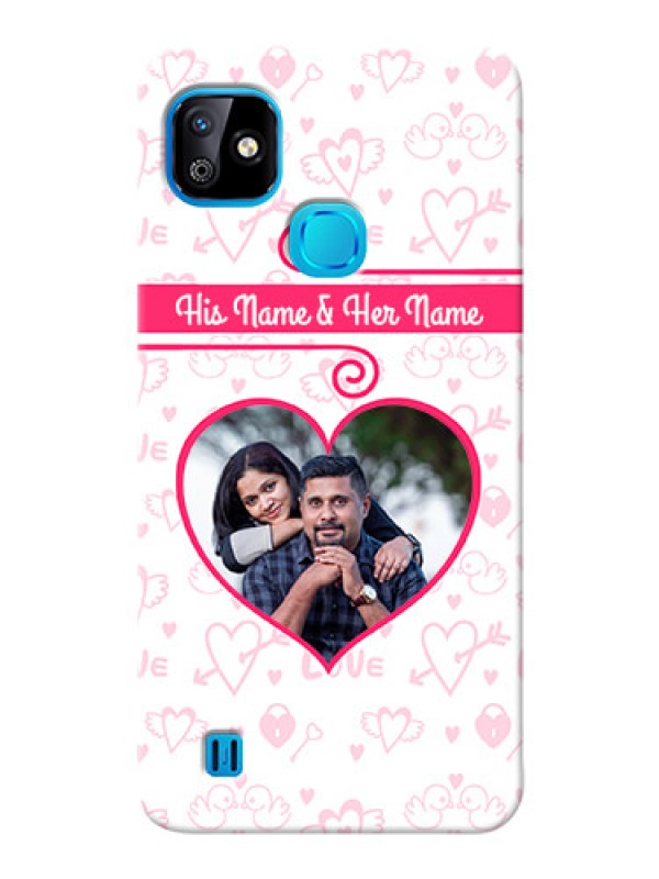 Custom Infinix Smart HD 2021 Personalized Phone Cases: Heart Shape Love Design