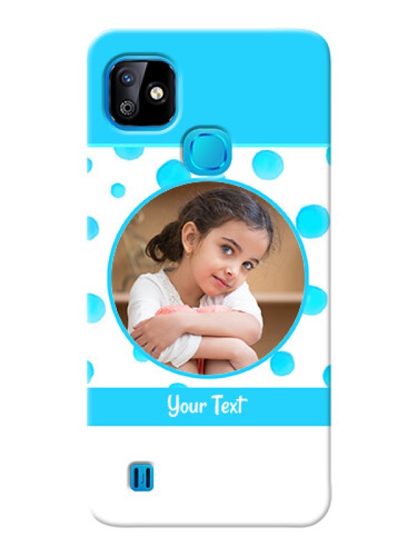 Custom Infinix Smart HD 2021 Custom Phone Covers: Blue Bubbles Pattern Design