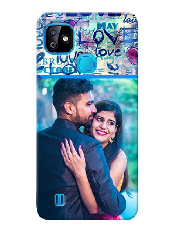 Custom Infinix Smart HD 2021 Mobile Covers Online: Colorful Love Design