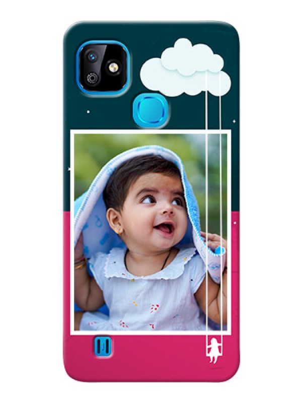 Custom Infinix Smart HD 2021 custom phone covers: Cute Girl with Cloud Design
