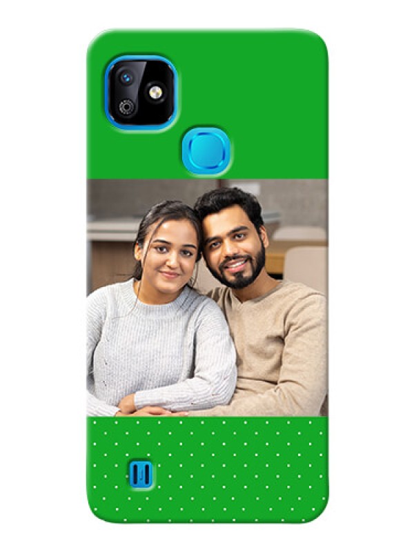 Custom Infinix Smart HD 2021 Personalised mobile covers: Green Pattern Design
