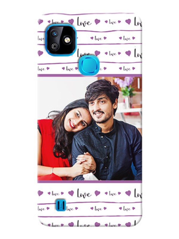 Custom Infinix Smart HD 2021 Mobile Back Covers: Couples Heart Design
