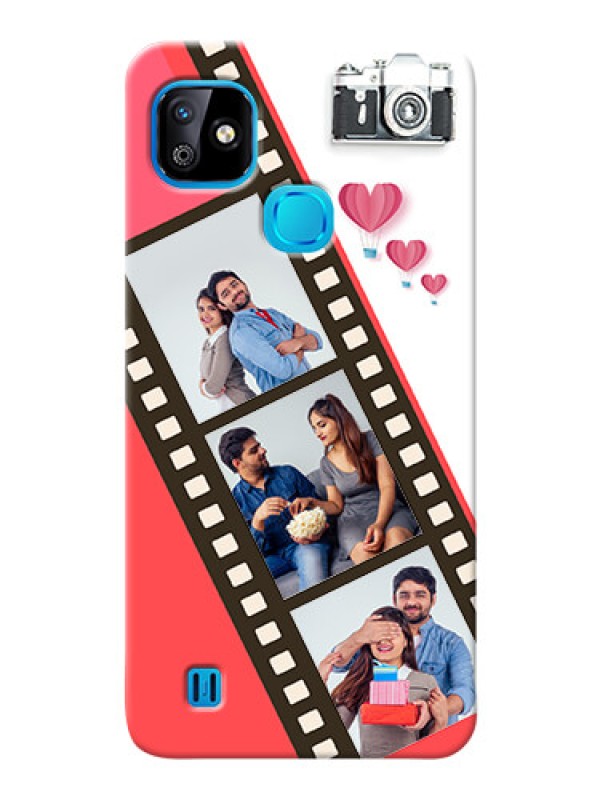 Custom Infinix Smart HD 2021 custom phone covers: 3 Image Holder with Film Reel