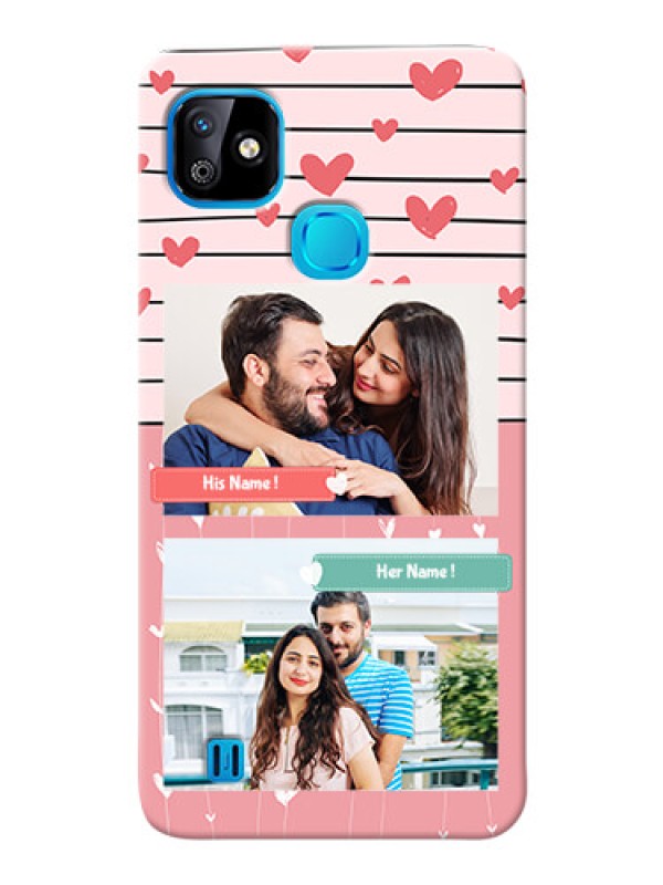 Custom Infinix Smart HD 2021 custom mobile covers: Photo with Heart Design