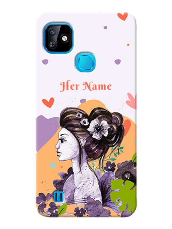 Custom Infinix Smart Hd 2021 Custom Mobile Case with Woman And Nature Design