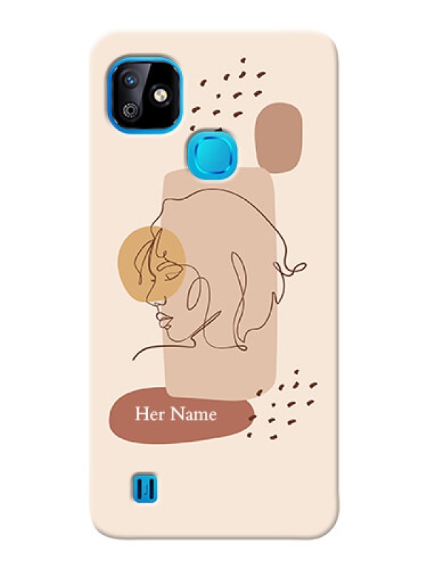 Custom Infinix Smart Hd 2021 Custom Phone Covers: Calm Woman line art Design