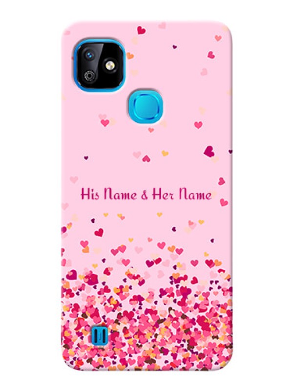 Custom Infinix Smart Hd 2021 Phone Back Covers: Floating Hearts Design