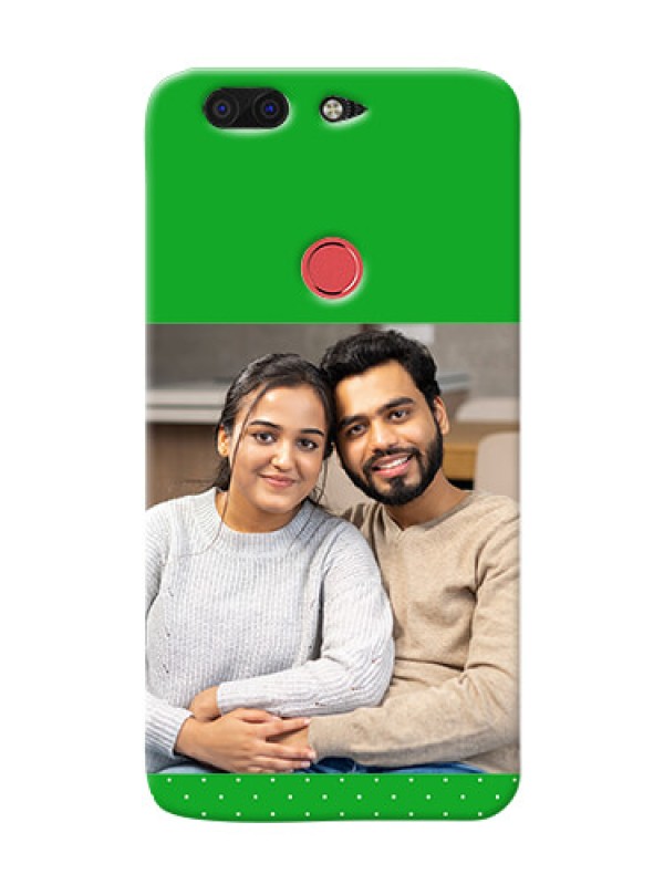Custom Infinix Zero 5 Personalised mobile covers: Green Pattern Design