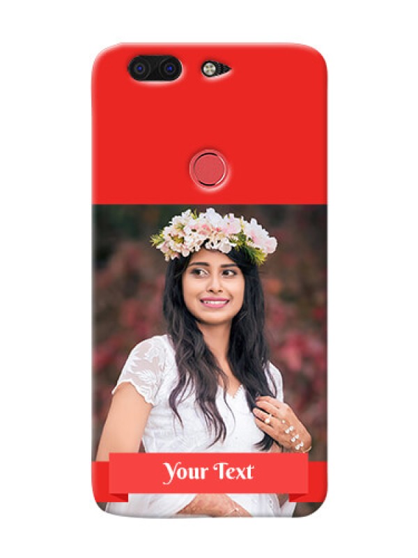 Custom Infinix Zero 5 Personalised mobile covers: Simple Red Color Design