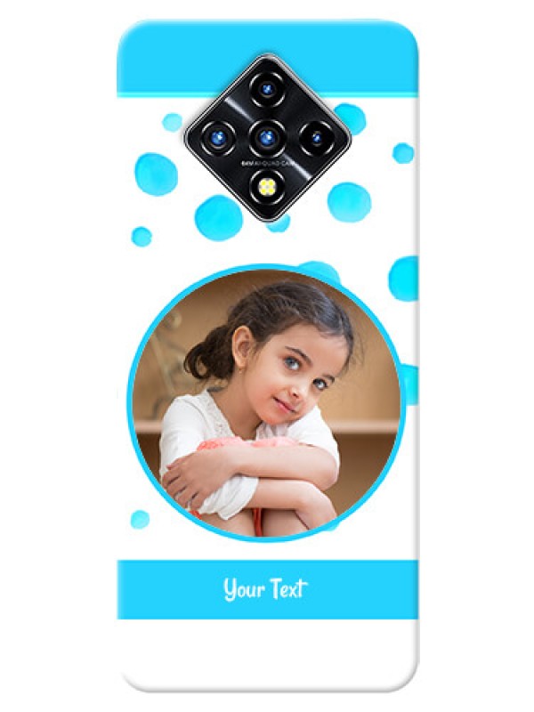 Custom Infinix Zero 8i Custom Phone Covers: Blue Bubbles Pattern Design