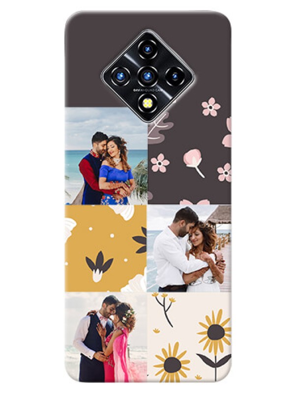 Custom Infinix Zero 8i phone cases online: 3 Images with Floral Design