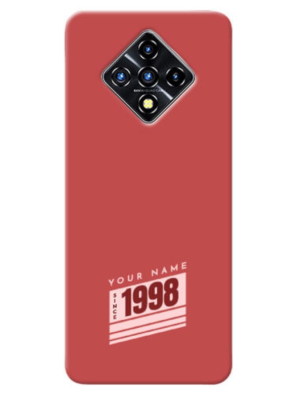 Custom Infinix Zero 8I Phone Back Covers: Red custom year of birth Design