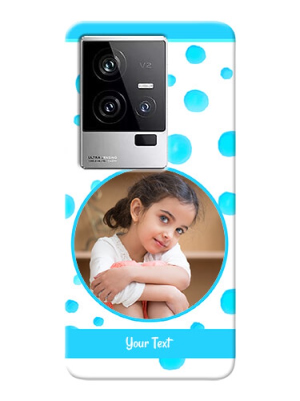 Custom iQOO 11 5G Custom Phone Covers: Blue Bubbles Pattern Design