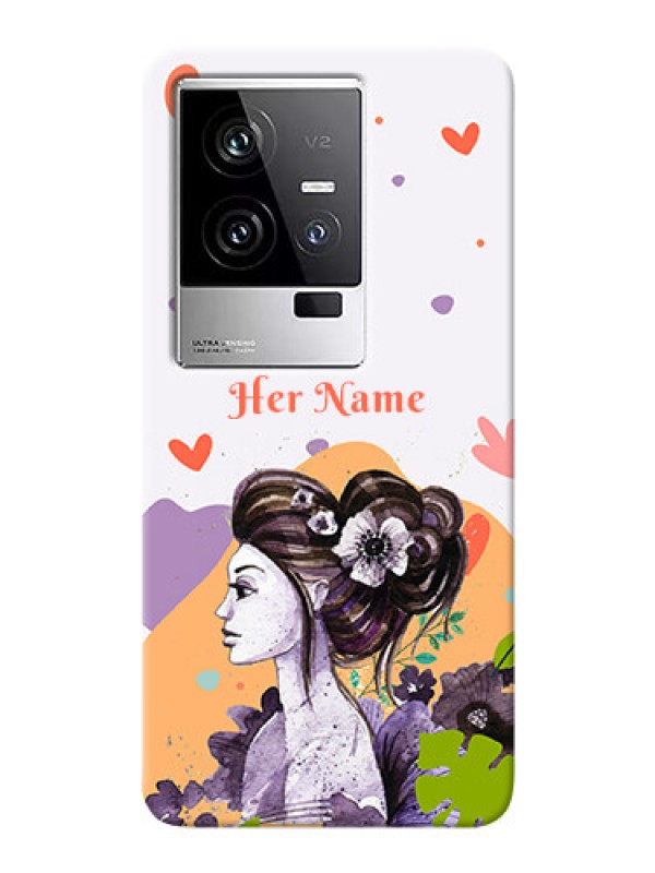 Custom iQOO 11 5G Custom Mobile Case with Woman And Nature Design