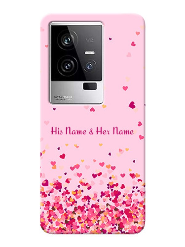 Custom iQOO 11 5G Phone Back Covers: Floating Hearts Design