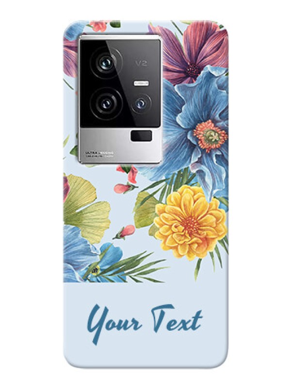 Custom iQOO 11 5G Custom Phone Cases: Stunning Watercolored Flowers Painting Design