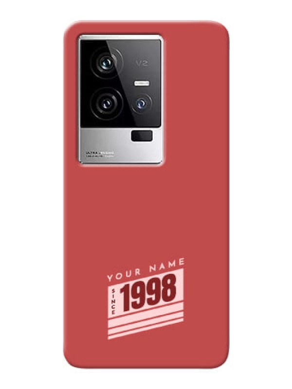 Custom iQOO 11 5G Phone Back Covers: Red custom year of birth Design