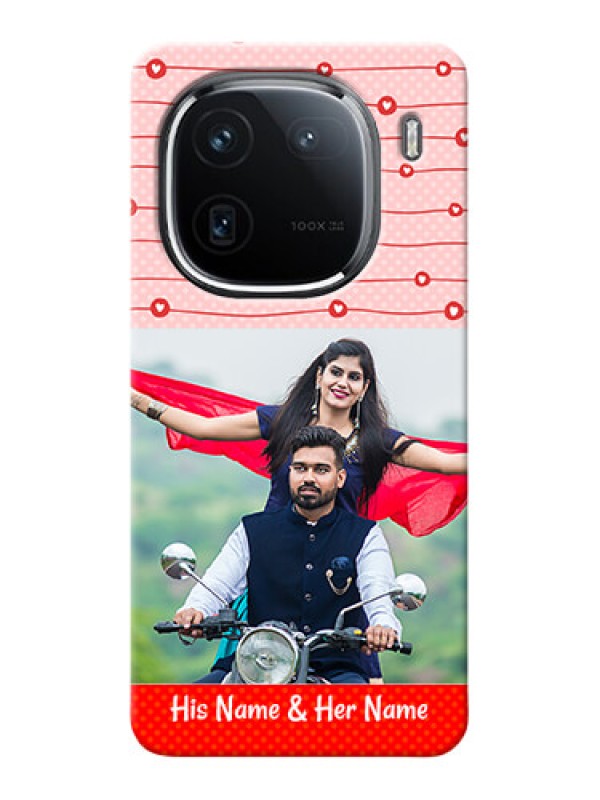 Custom iQOO 12 5G Custom Phone Cases: Red Pattern Case Design