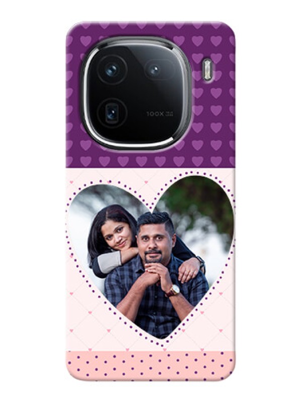 Custom iQOO 12 5G Mobile Back Covers: Violet Love Dots Design