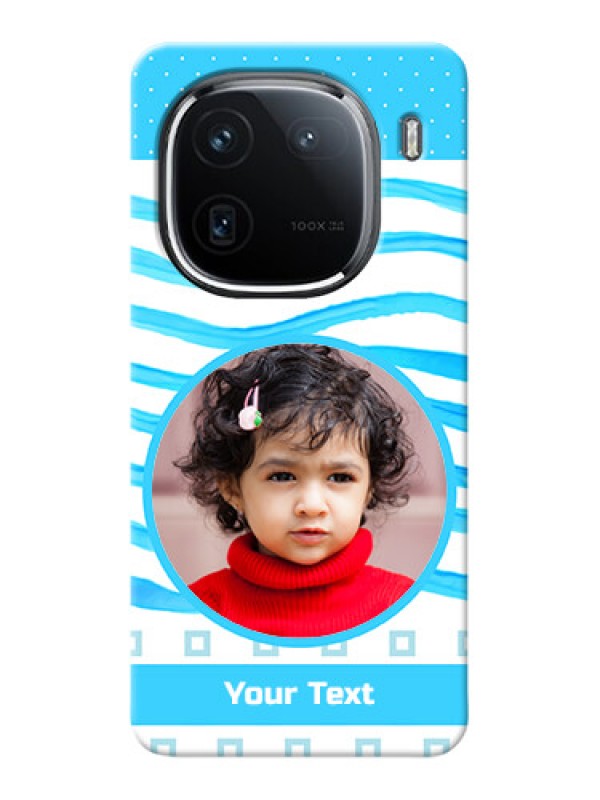 Custom iQOO 12 5G phone back covers: Simple Blue Case Design