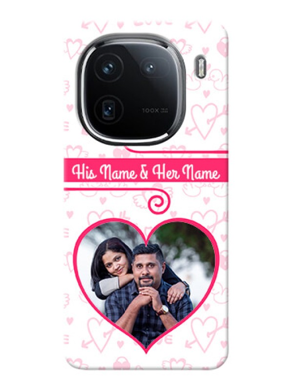Custom iQOO 12 5G Personalized Phone Cases: Heart Shape Love Design