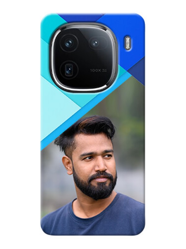 Custom iQOO 12 5G Phone Cases Online: Blue Abstract Cover Design