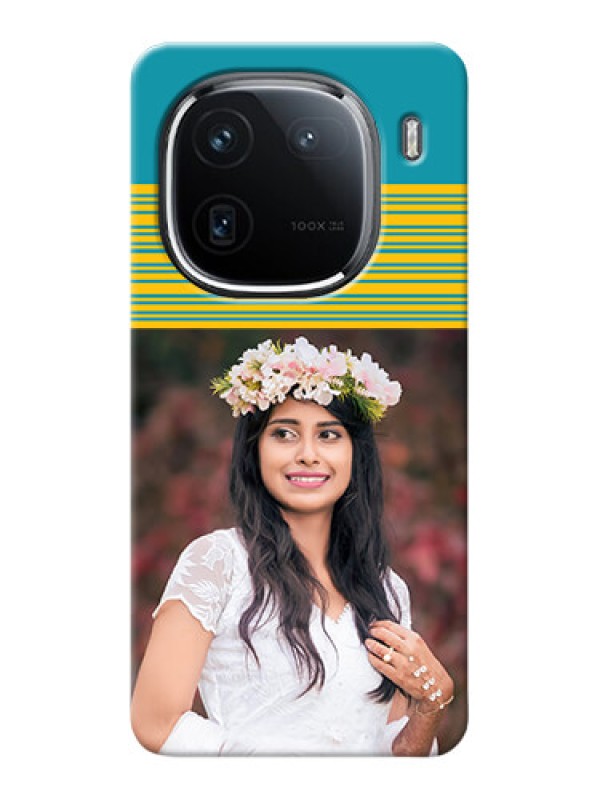 Custom iQOO 12 5G personalized phone covers: Yellow & Blue Design