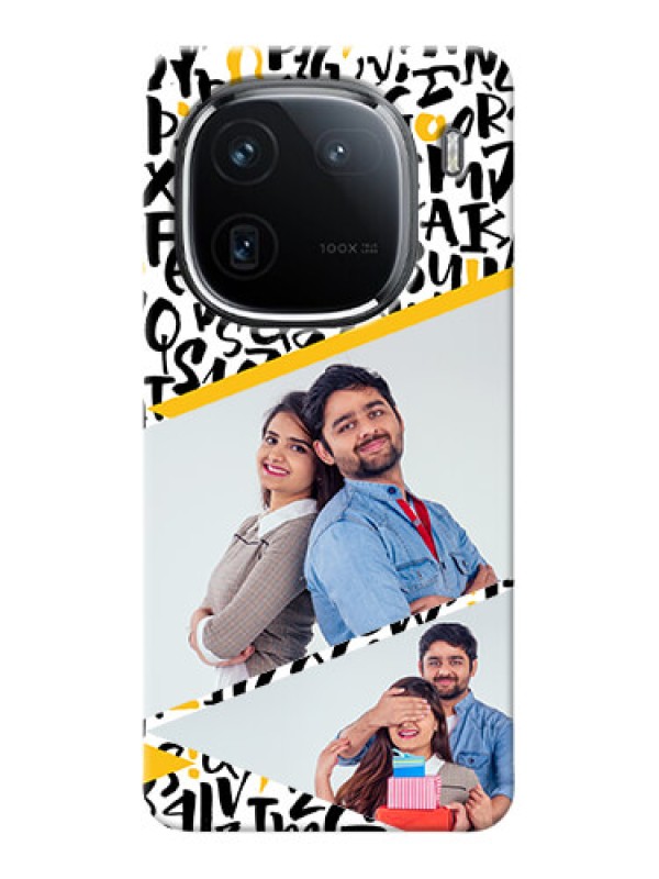 Custom iQOO 12 5G Phone Back Covers: Letters Pattern Design