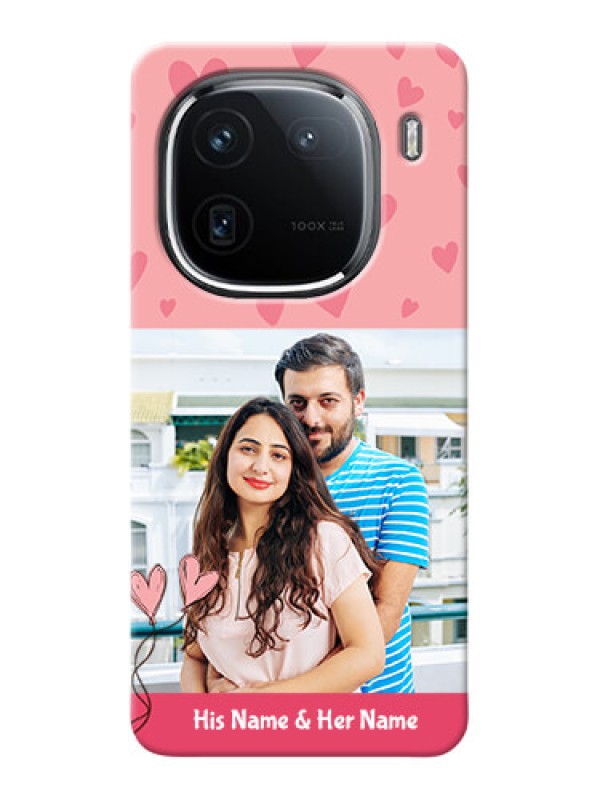 Custom iQOO 12 5G phone back covers: Love Design Peach Color