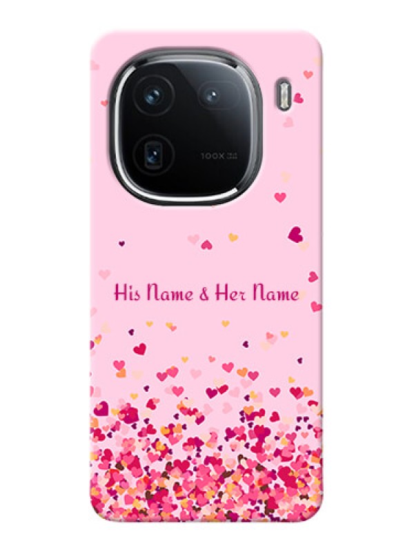 Custom iQOO 12 5G Photo Printing on Case with Floating Hearts Design