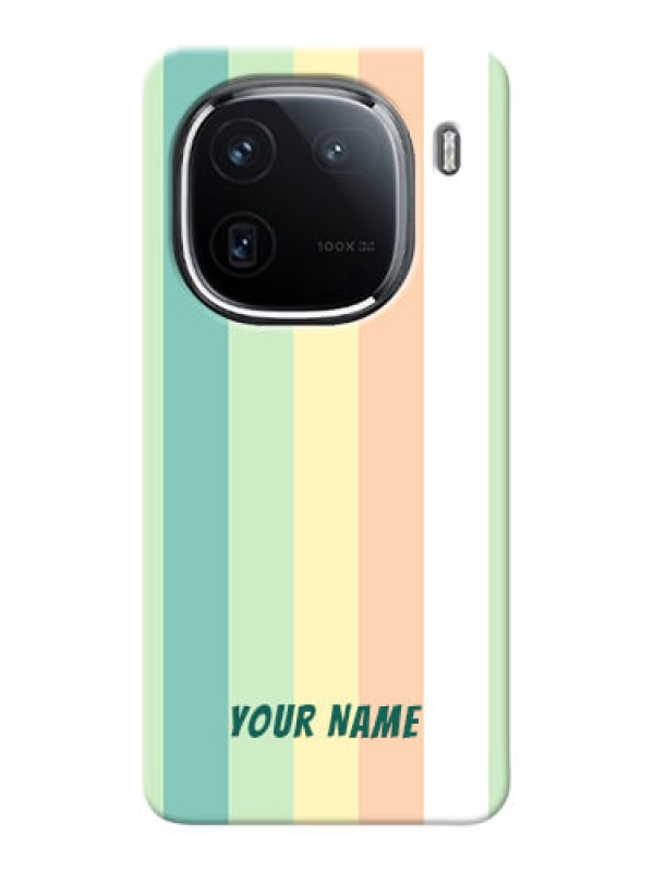 Custom iQOO 12 5G Photo Printing on Case with Multiwithcolour Stripes Design