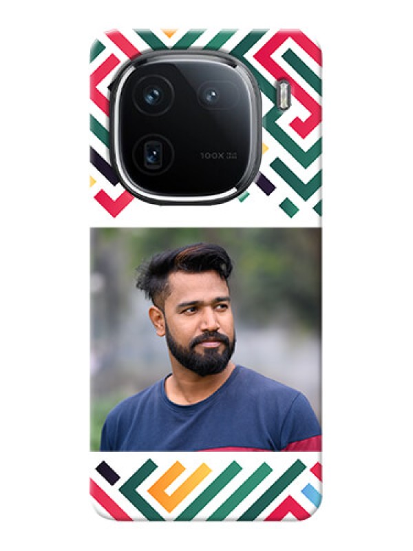 Custom iQOO 12 5G Personalized Phone Case with Colorful Maze Pattern Design