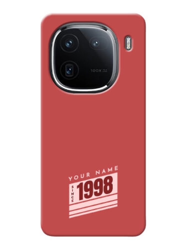 Custom iQOO 12 5G Custom Phone Case with Red custom year of birth Design