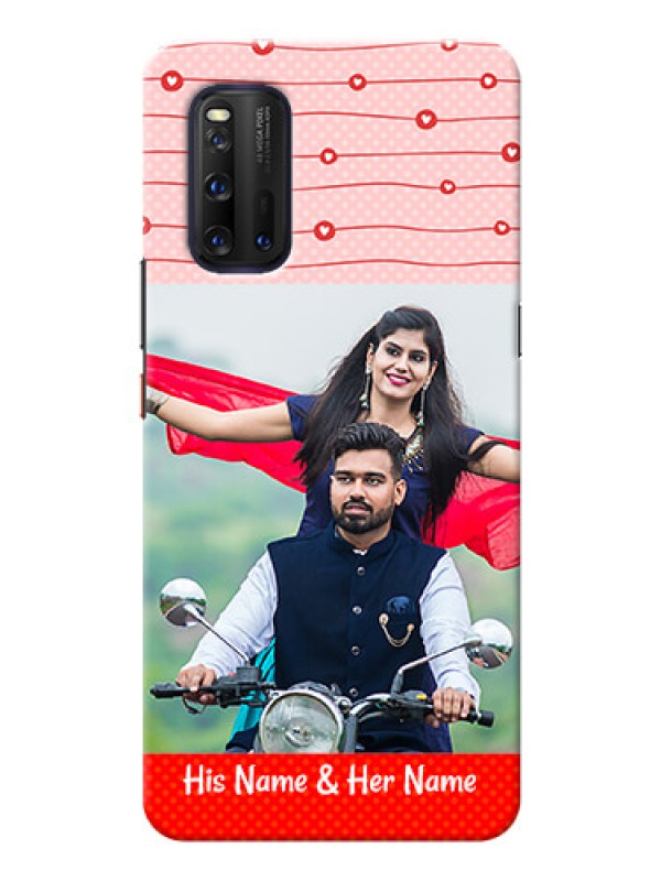 Custom IQOO 3 5G Custom Phone Cases: Red Pattern Case Design