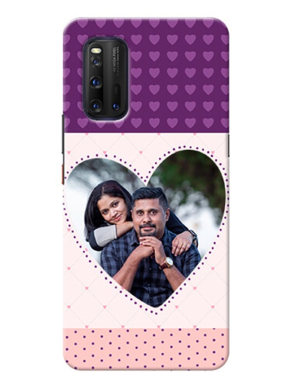 Custom IQOO 3 5G Mobile Back Covers: Violet Love Dots Design