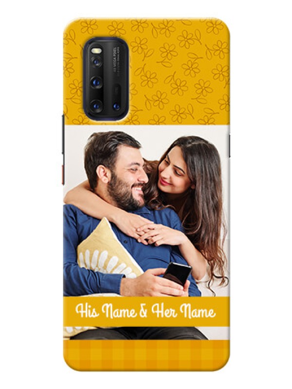 Custom IQOO 3 5G mobile phone covers: Yellow Floral Design