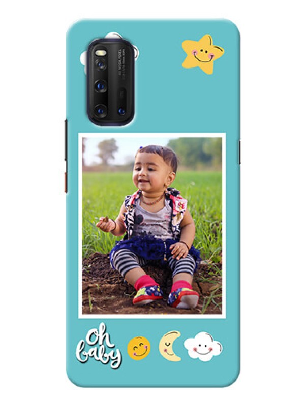 Custom IQOO 3 5G Personalised Phone Cases: Smiley Kids Stars Design