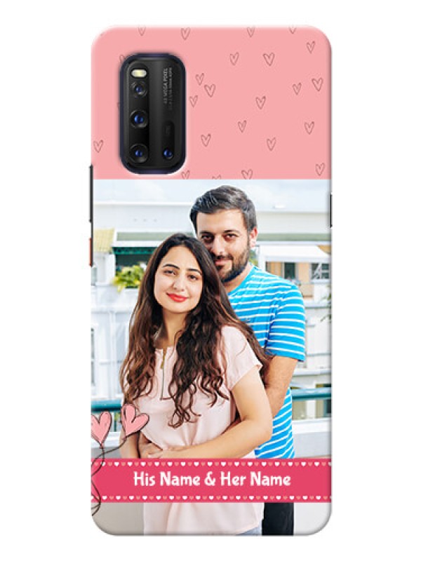 Custom IQOO 3 5G phone back covers: Love Design Peach Color