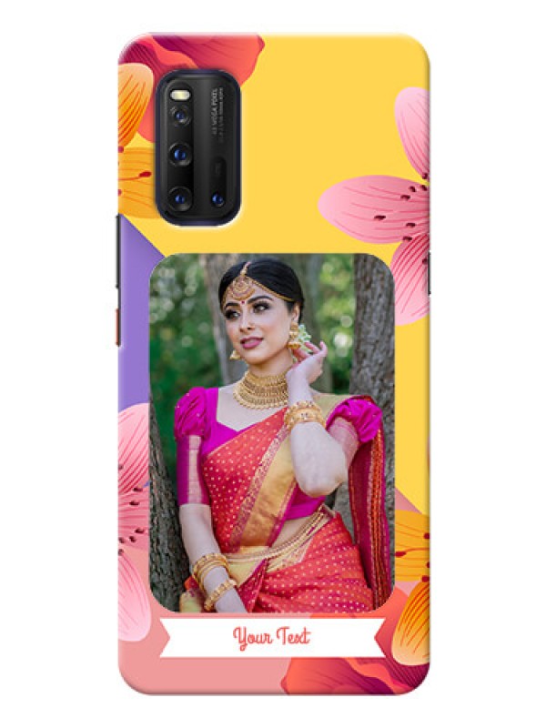 Custom IQOO 3 5G Mobile Covers: 3 Image With Vintage Floral Design