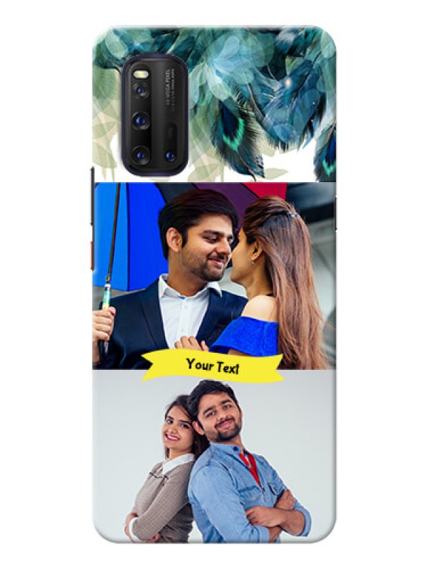 Custom IQOO 3 5G Phone Cases: Image with Boho Peacock Feather Design