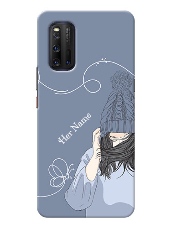 Custom iQOO 3 5G Custom Mobile Case with Girl in winter outfit Design