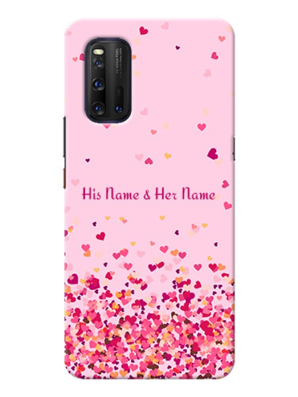 Custom iQOO 3 5G Phone Back Covers: Floating Hearts Design