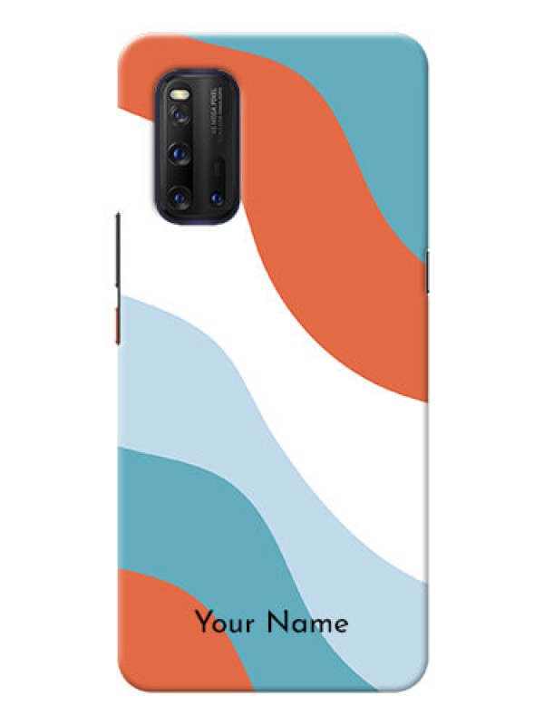 Custom iQOO 3 5G Mobile Back Covers: coloured Waves Design