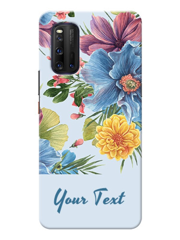 Custom iQOO 3 5G Custom Phone Cases: Stunning Watercolored Flowers Painting Design