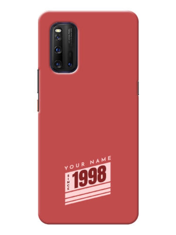 Custom iQOO 3 5G Phone Back Covers: Red custom year of birth Design