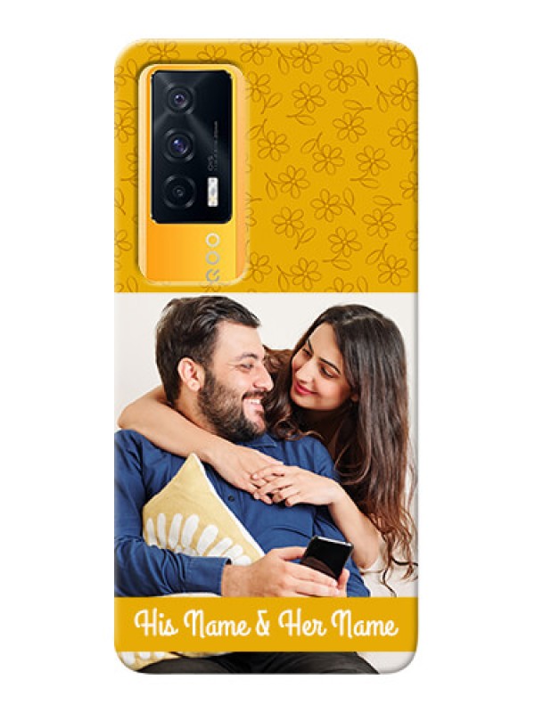 Custom IQOO 7 5G mobile phone covers: Yellow Floral Design